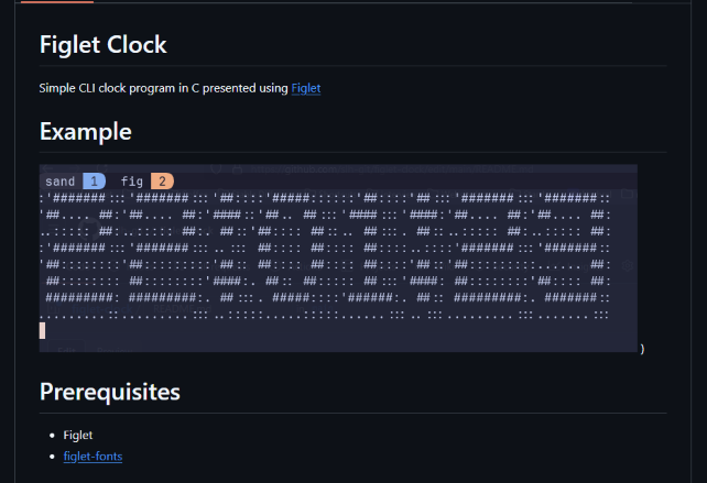 An image of the Figlet Clock project.