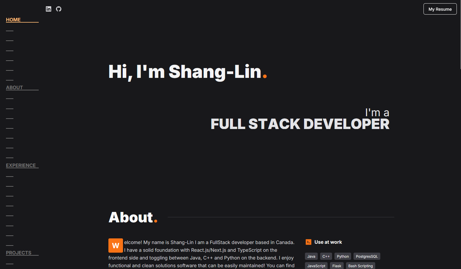 An image of the Portfolio project.